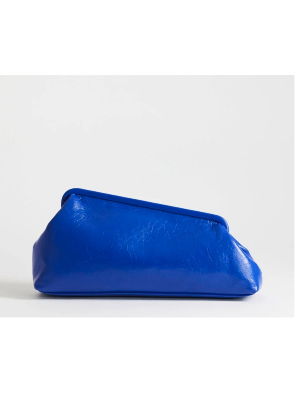 Topshop Blue Anna Medium Angular Clutch Bag NWT